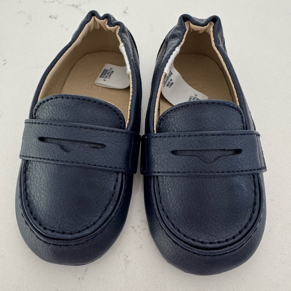 Janie and Jack Dark Blue Kids Dress Shoes